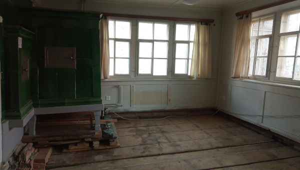Stube in the vacation apartment of the 1st floor during reconstruction